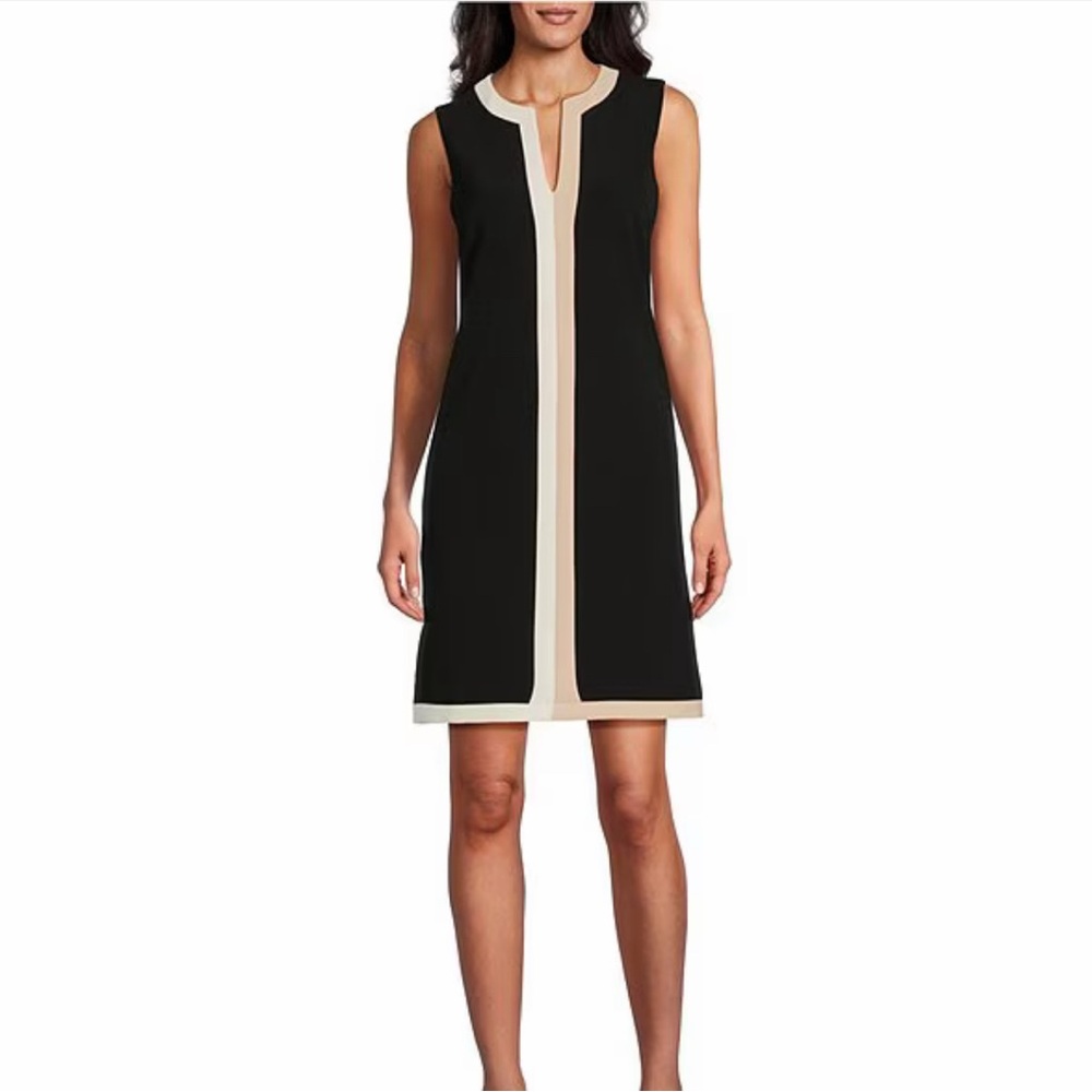 Black and White Sleeveless Dress